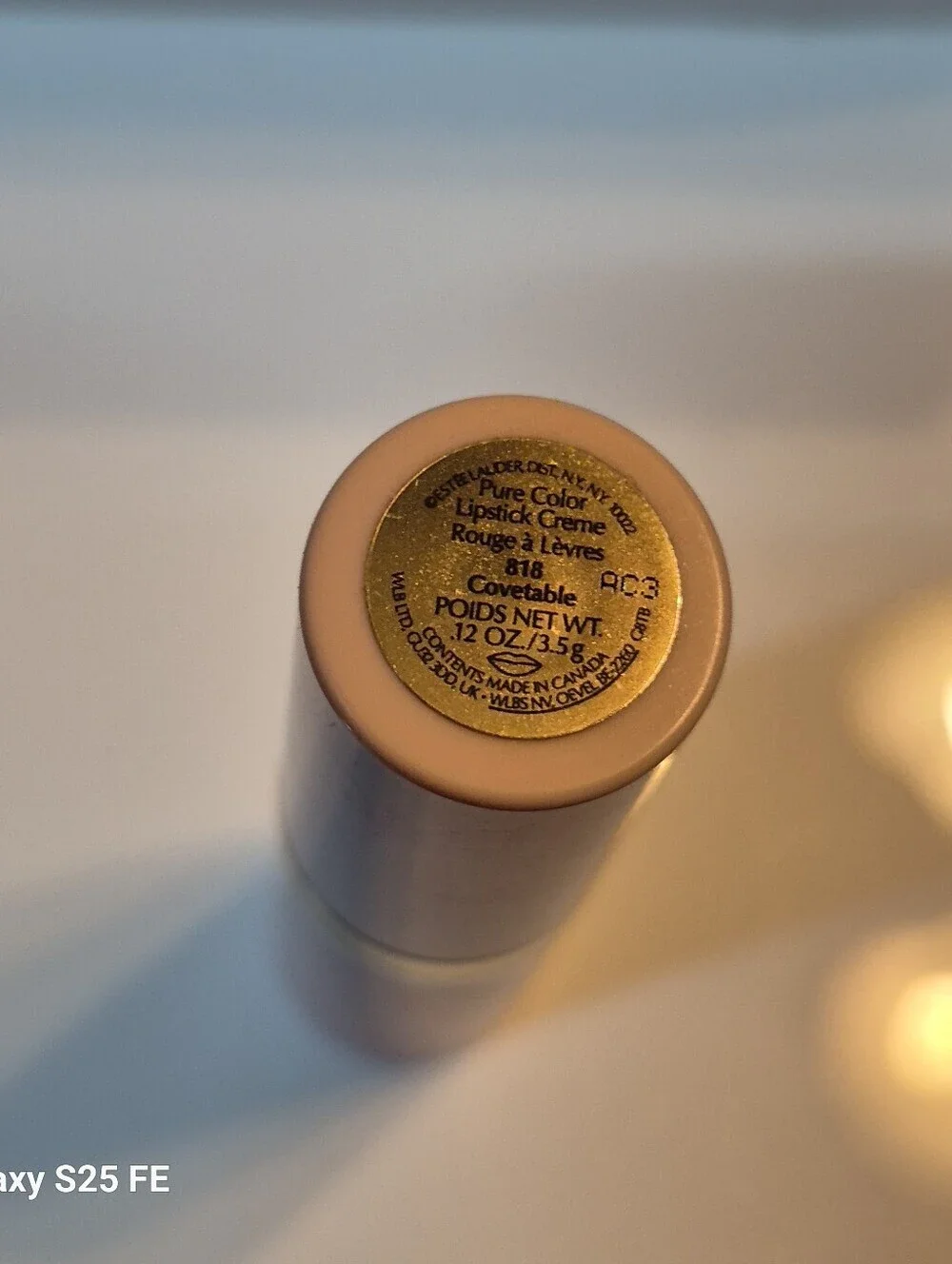 Estee Lauder Pure Color Lipstick Creme: Covetable (818), .12oz, New